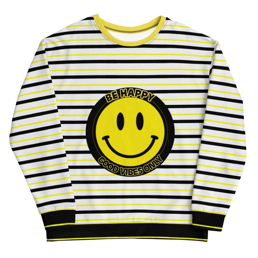 Be Happy Sweatshirt – Men's & Women's Casual Crewneck Pullover for Everyday Comfort